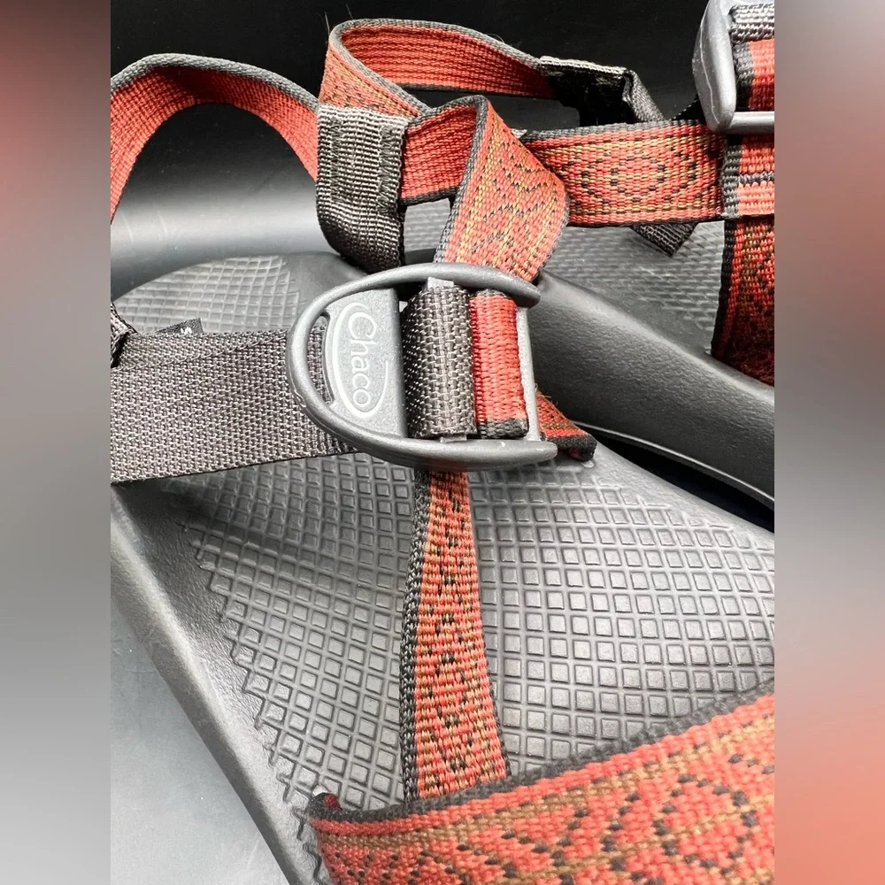 Chaco Gray and‎ Red Strappy Sandals, Men’s size:12